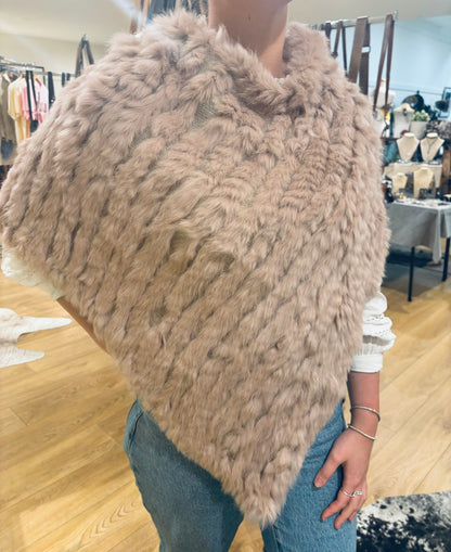 Poncho- Nude Pink