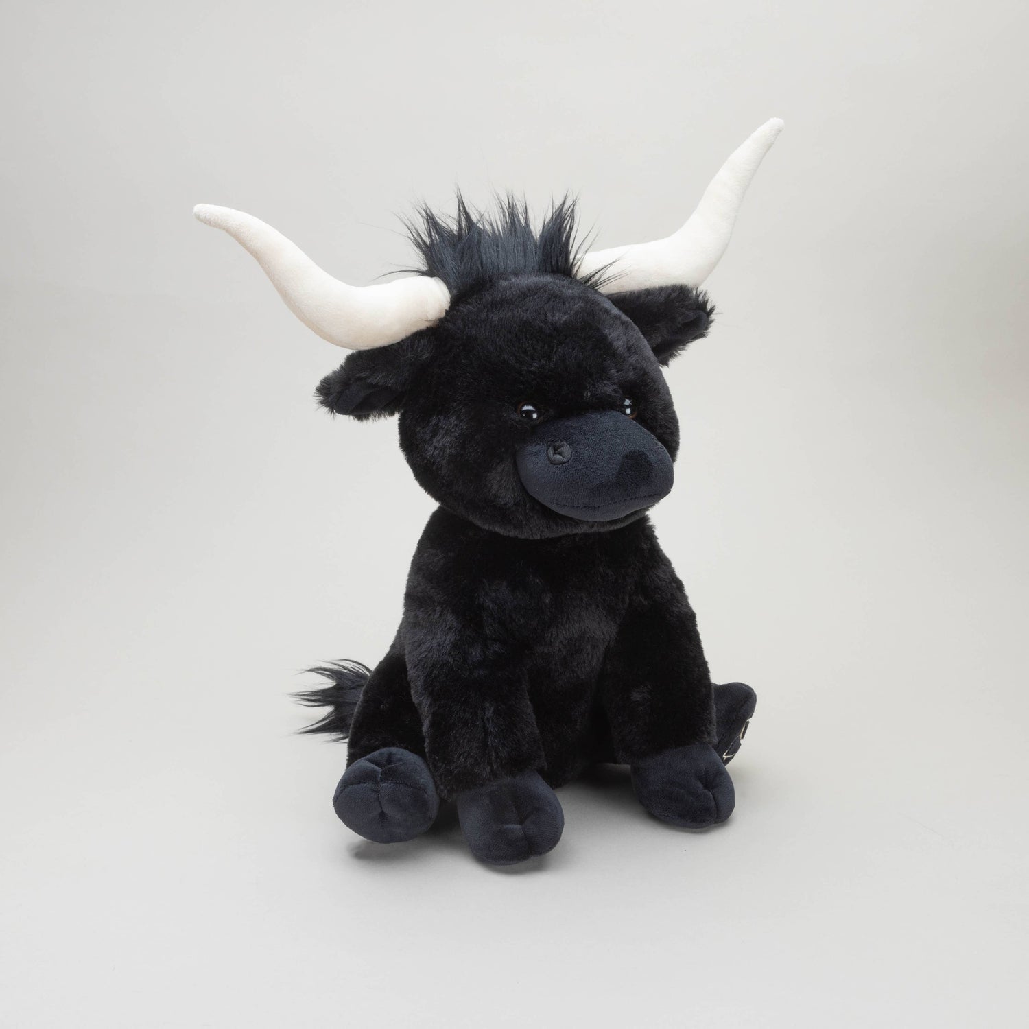 Black Large Longhorn Plush Cow- 30cm