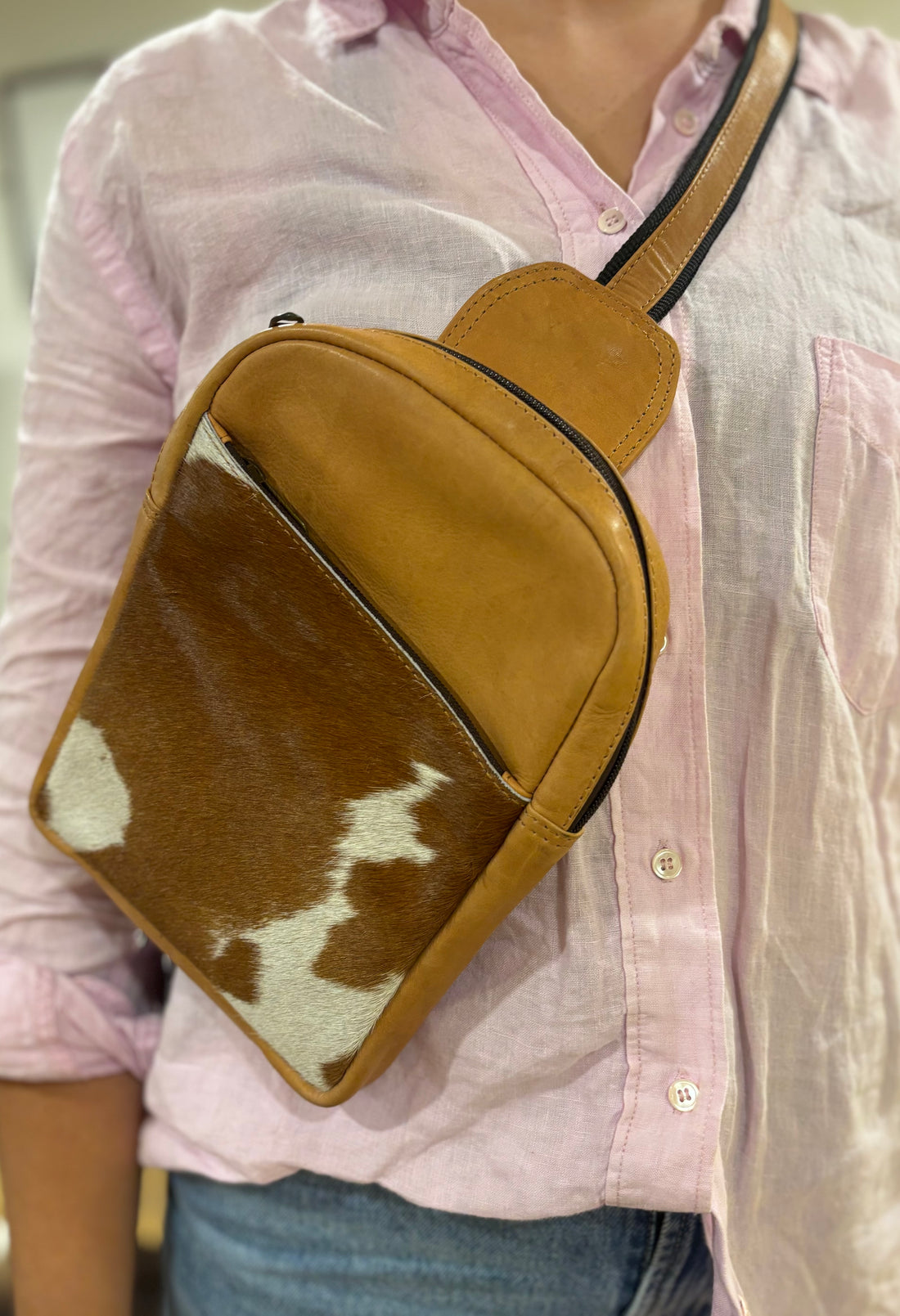 Bruges cowhide Crossbody