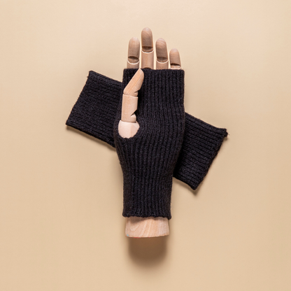 Ribbed Fingerless Gloves