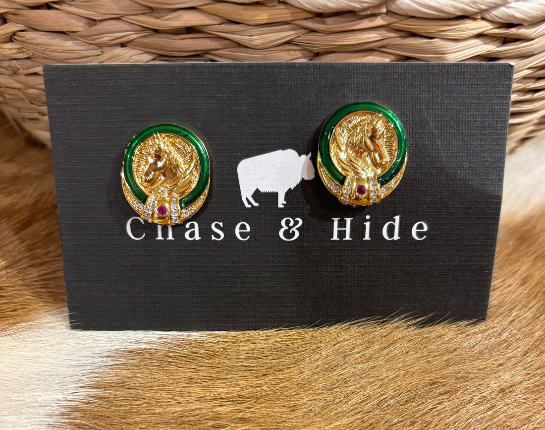 Gold Horse Studs 