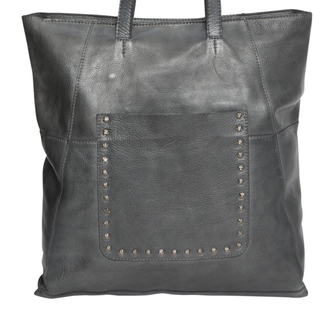 Steel Leather Stud Handbag 