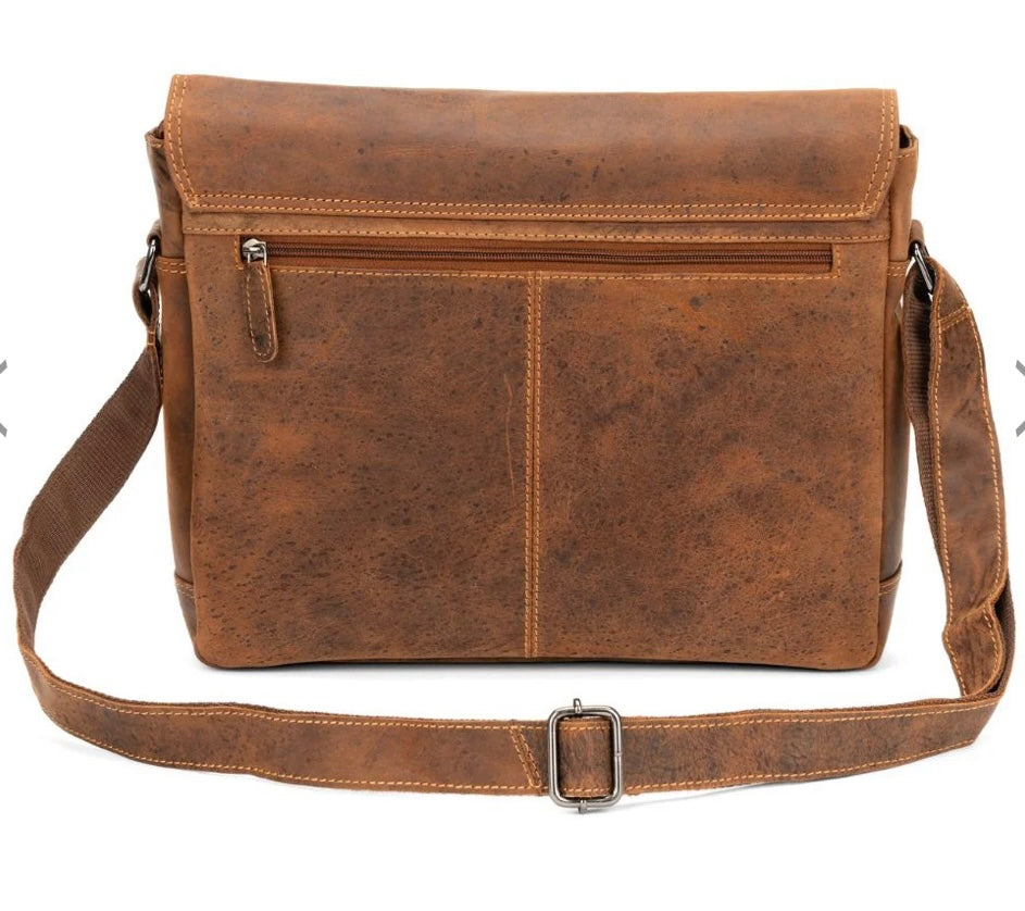 13” Sandel leather messenger 