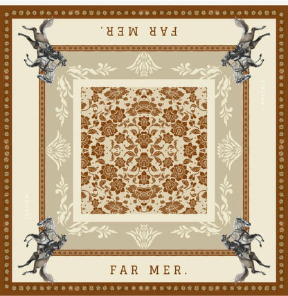 FAR MER by Whitney - Paisley Polomino Silk Scarf