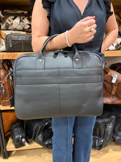 17” Sandel Leather Laptop Case - 2076