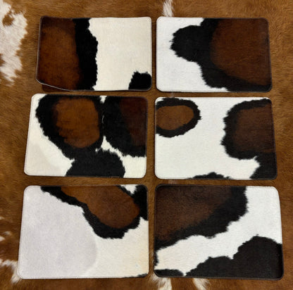 Plain cowhide placemats ( set of six) 