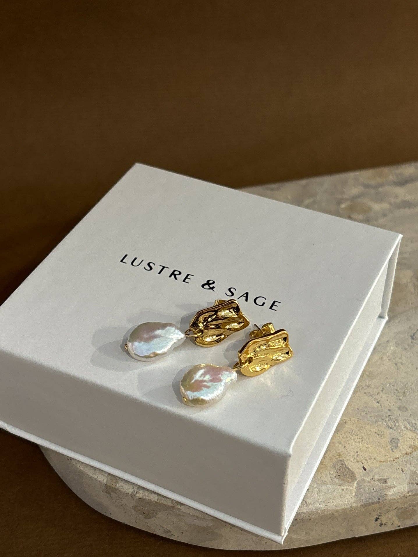 Messina Pearl 18K Gold Plated Earrings