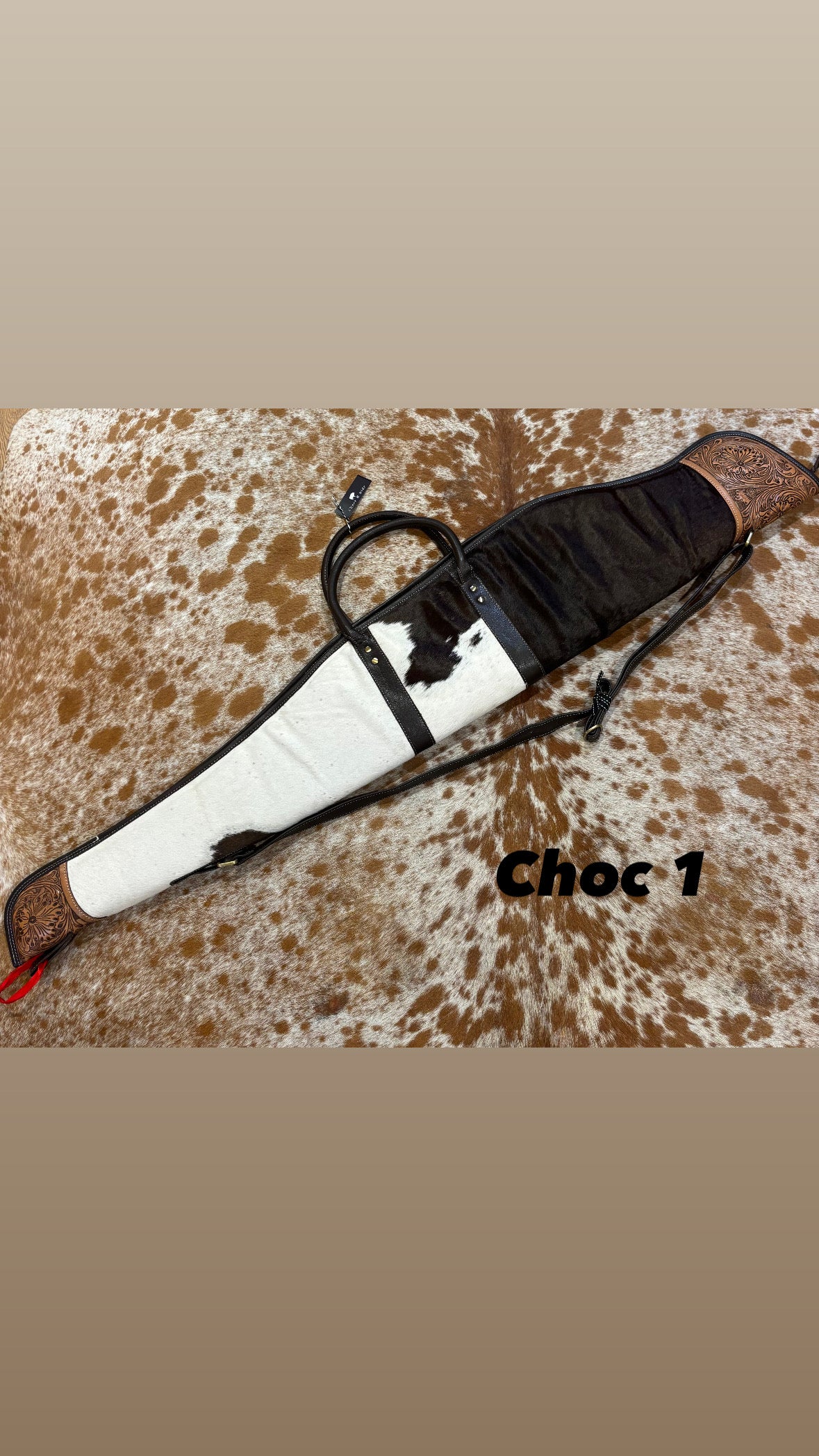 Rifle / Gun Case Cowhide and Tooling - Gun