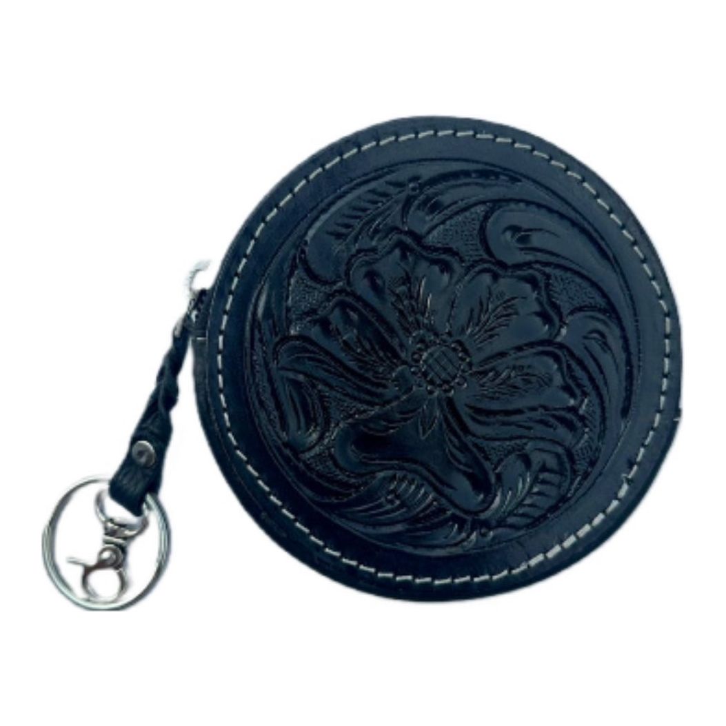 Circle Tooled Coin Purse 