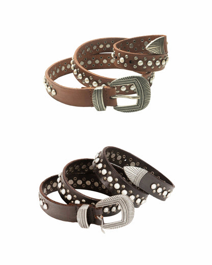 Midnight Ranger Leather Belt In Calfskin