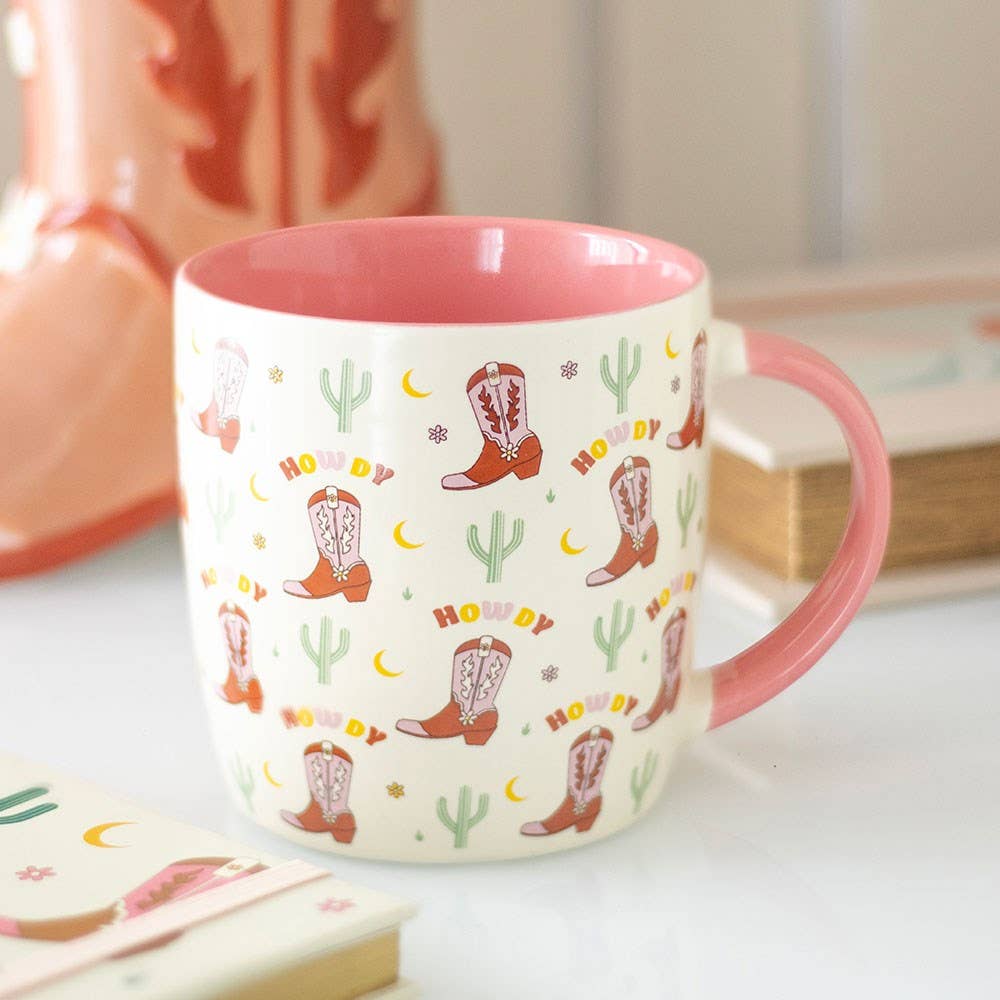 Cowboy print coffee mug