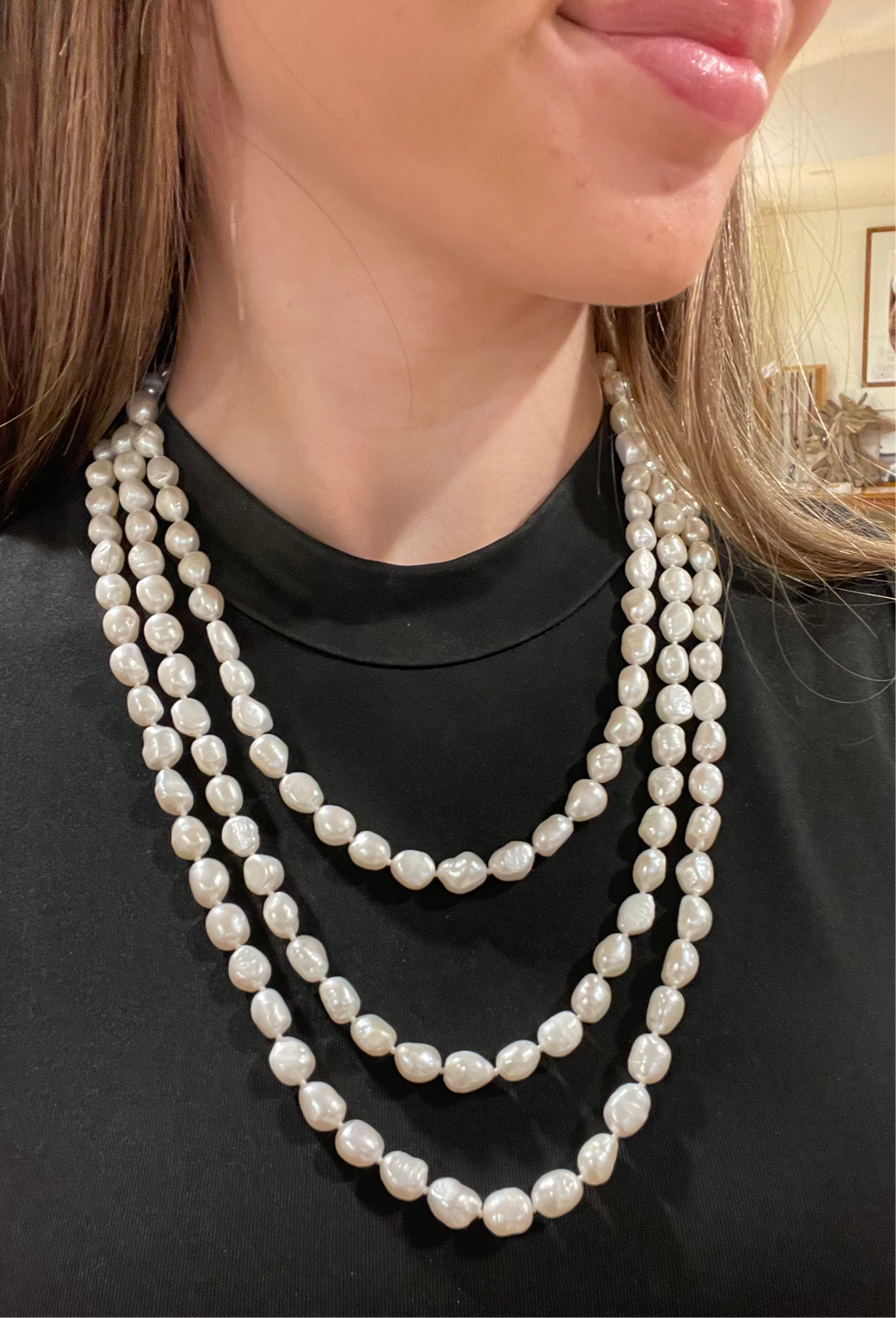 White Nugget String of Pearls 
