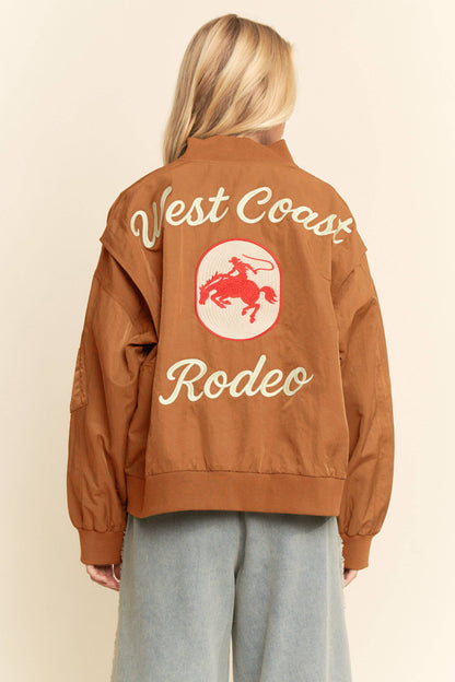 WEST COAST RODEO EMBROIDERED BOMBER JACKET