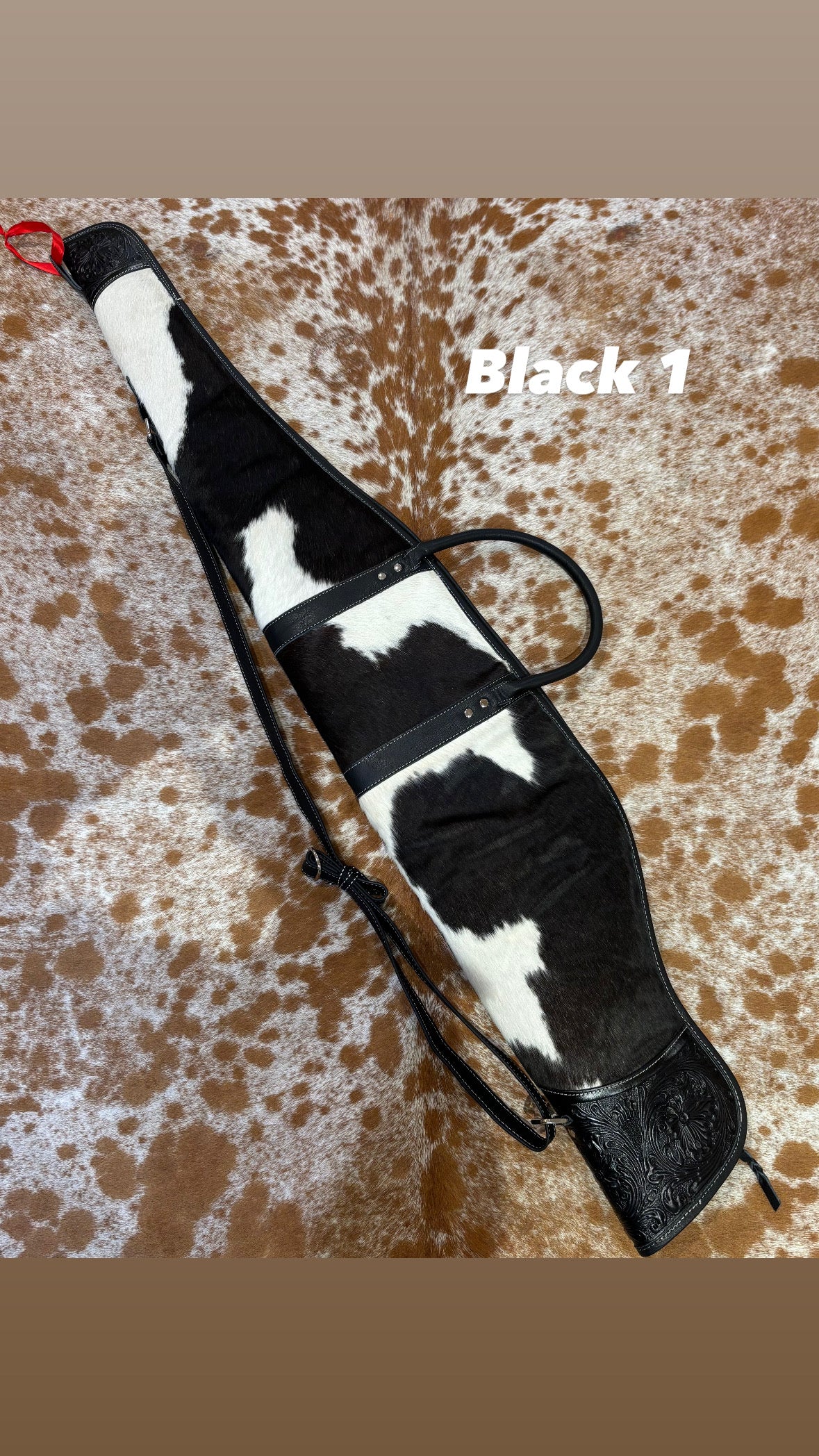 Rifle / Gun Case Cowhide and Tooling - Gun