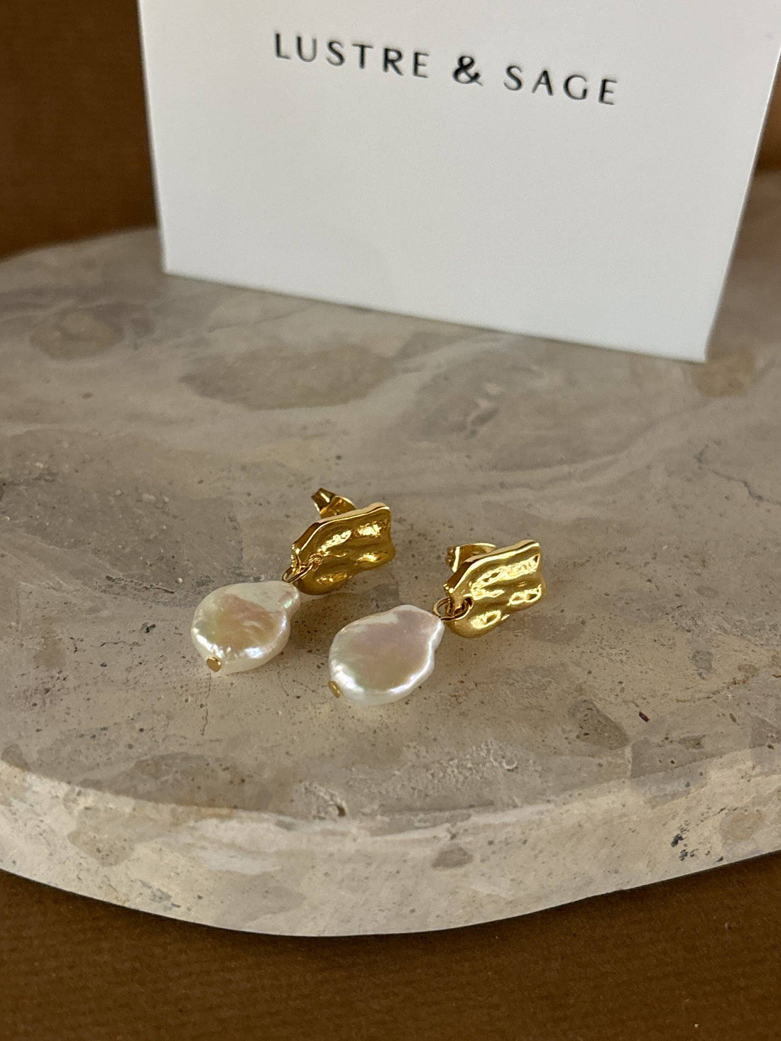 Messina Pearl 18K Gold Plated Earrings