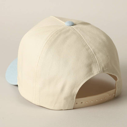 Detailed Cowboy Horse Embroidery Patch Denim Cap