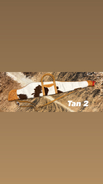 Rifle / Gun Case Cowhide and Tooling - Gun