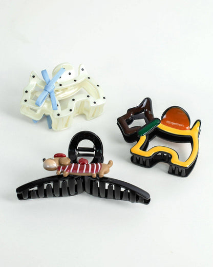 Apple Puppy Hair Claw Clip