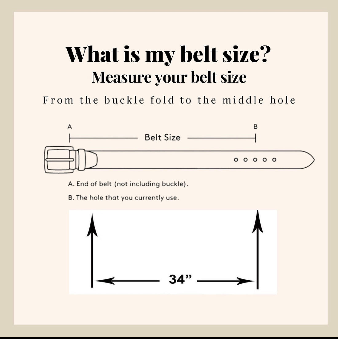 Leather Belt with Etched gold buckle 
