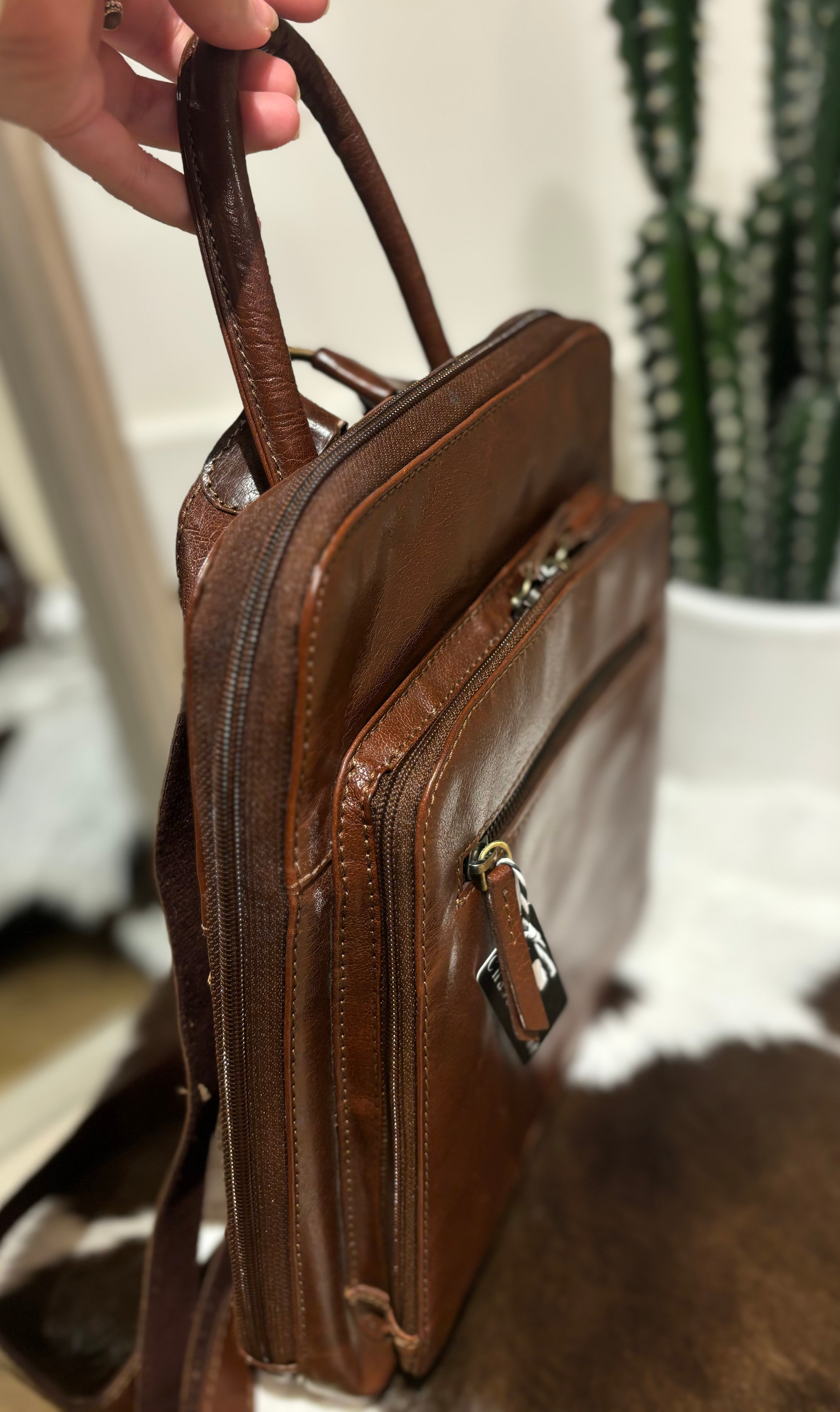 Travel Leather Backpack 