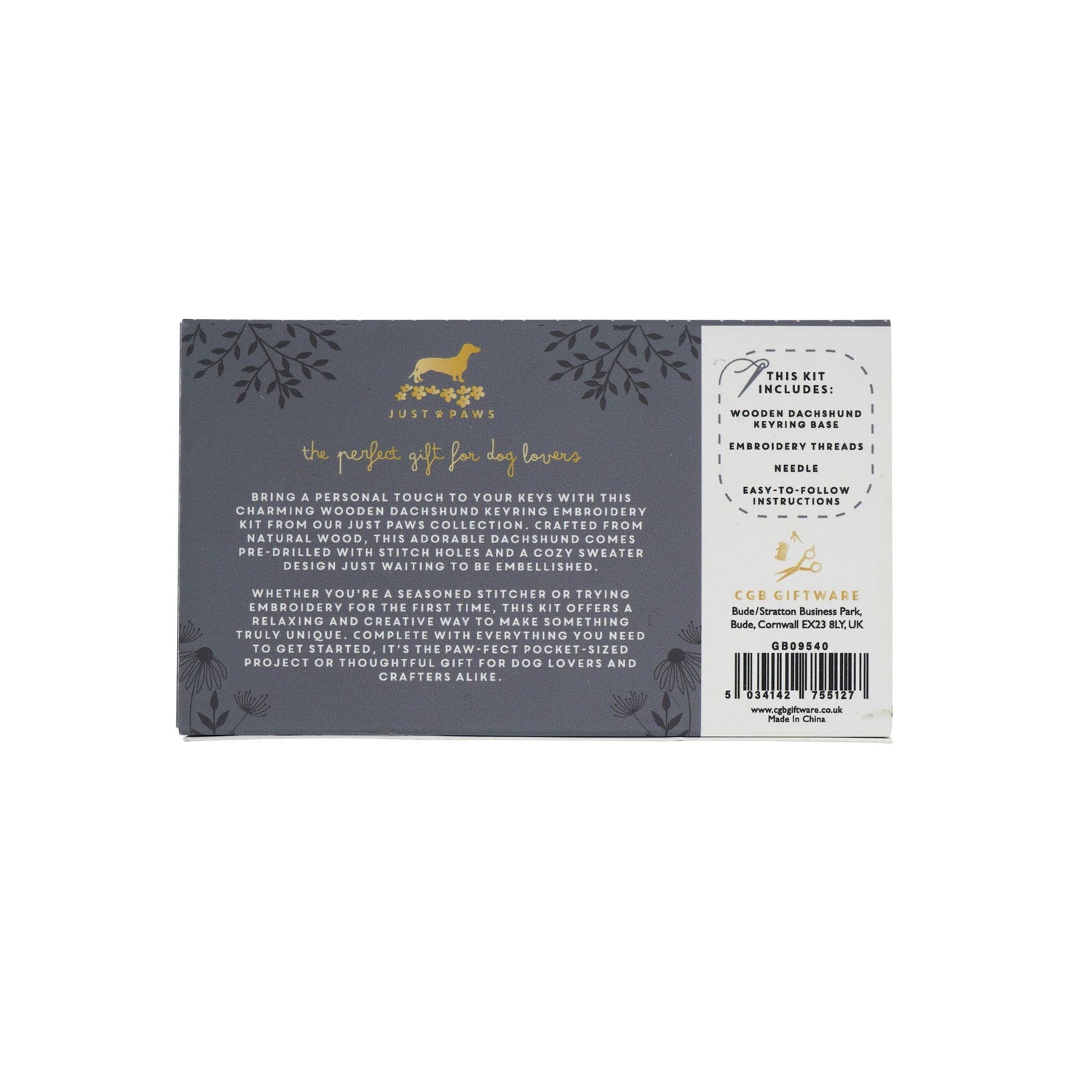 Dachshund Keyring Embroidery Kit