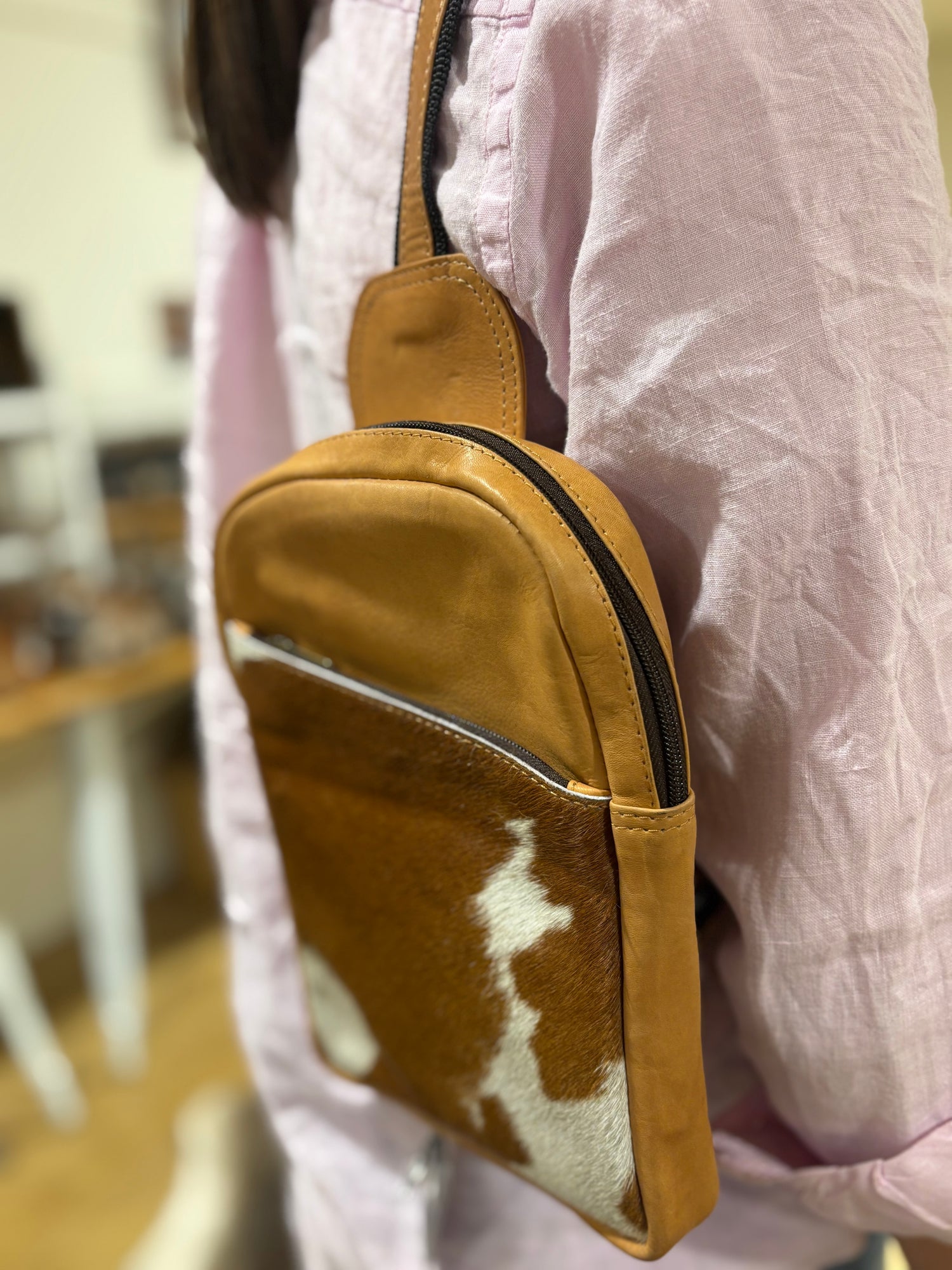 Bruges cowhide Crossbody 