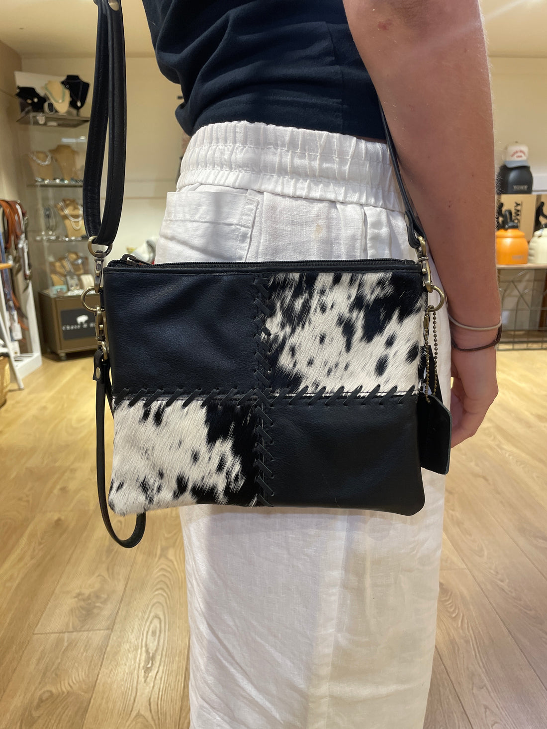 Boho Cowhide Clutch Bag 