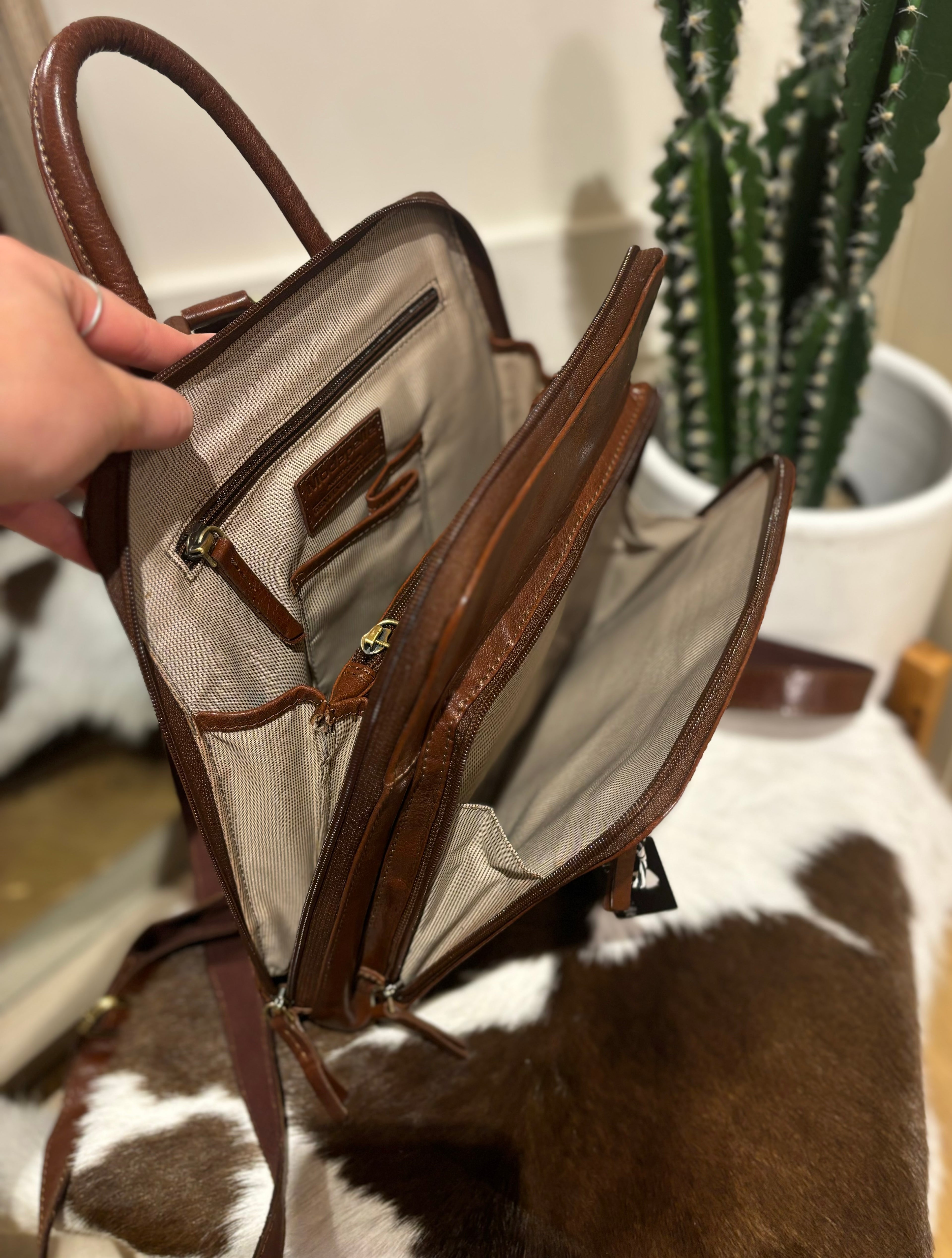 Travel Leather Backpack 