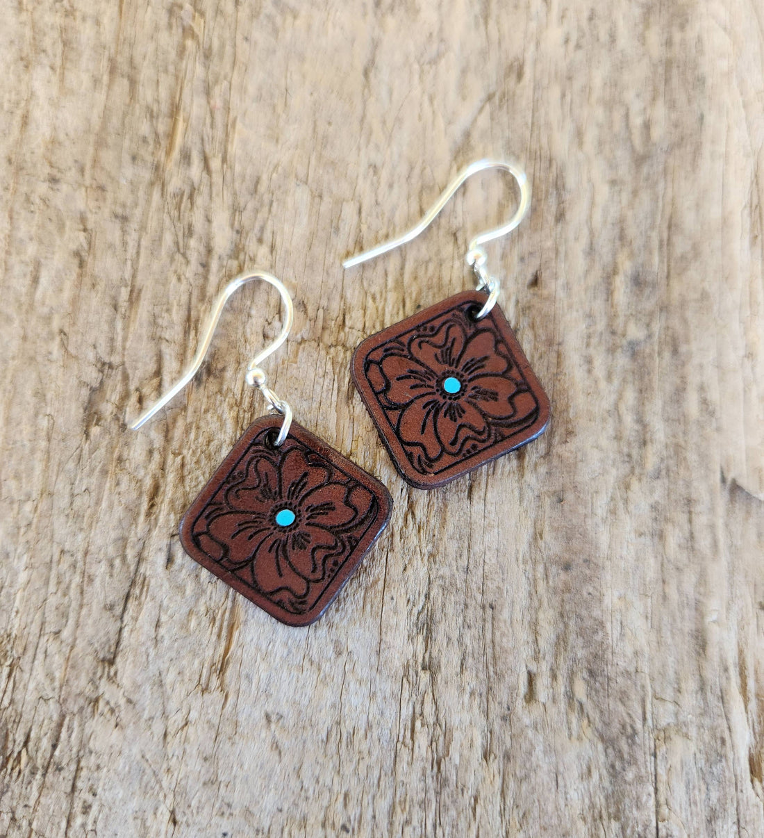 "Primrose" Handmade Leather Earrings