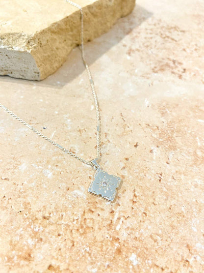 Lori Sterling Silver Plated Charm Necklace