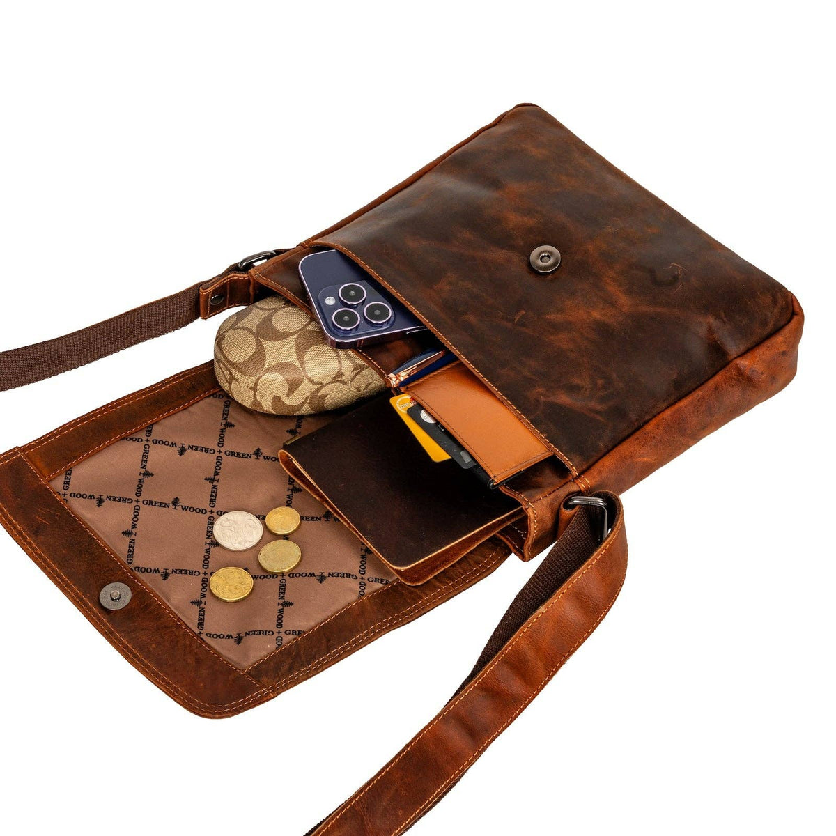 Leather Shoulder Bag Ballarat - Sandel GW112SAN