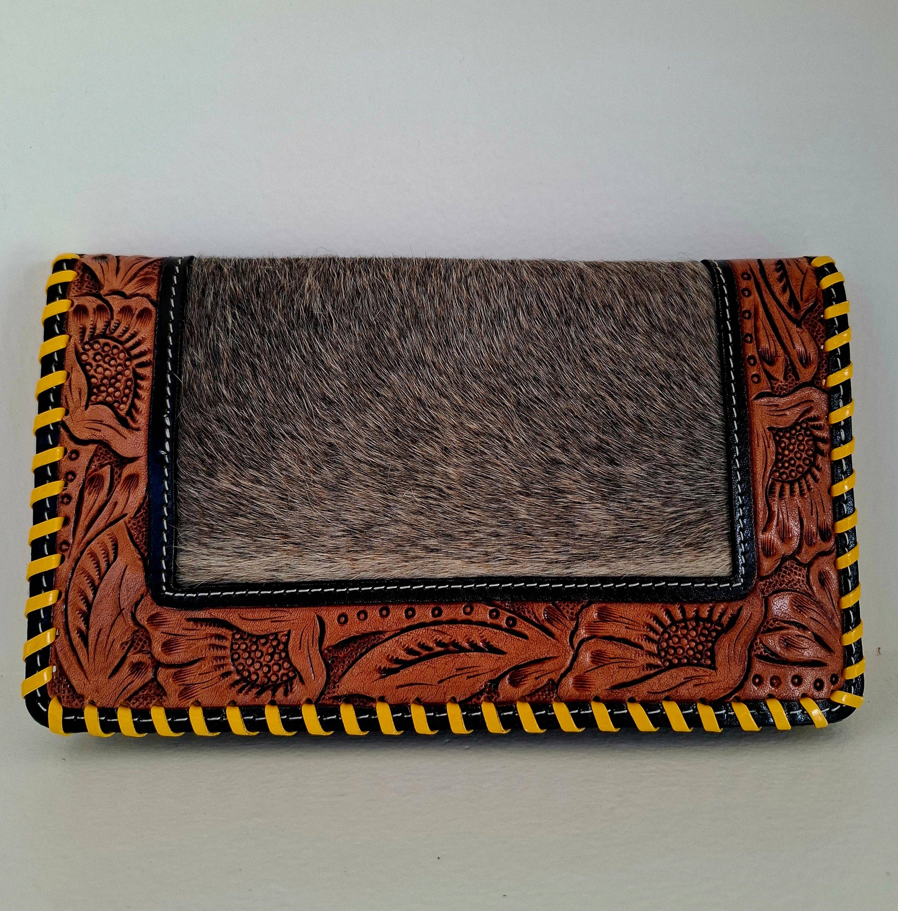Genuine Cow Hide Clutch Purse