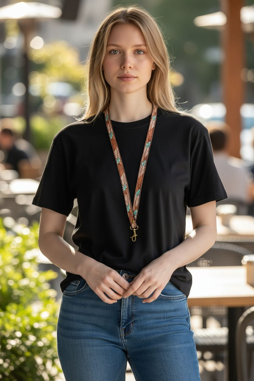 Genuine Leather Western Lanyard