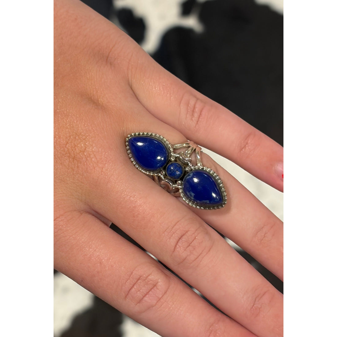 Lapis and Silver Ring