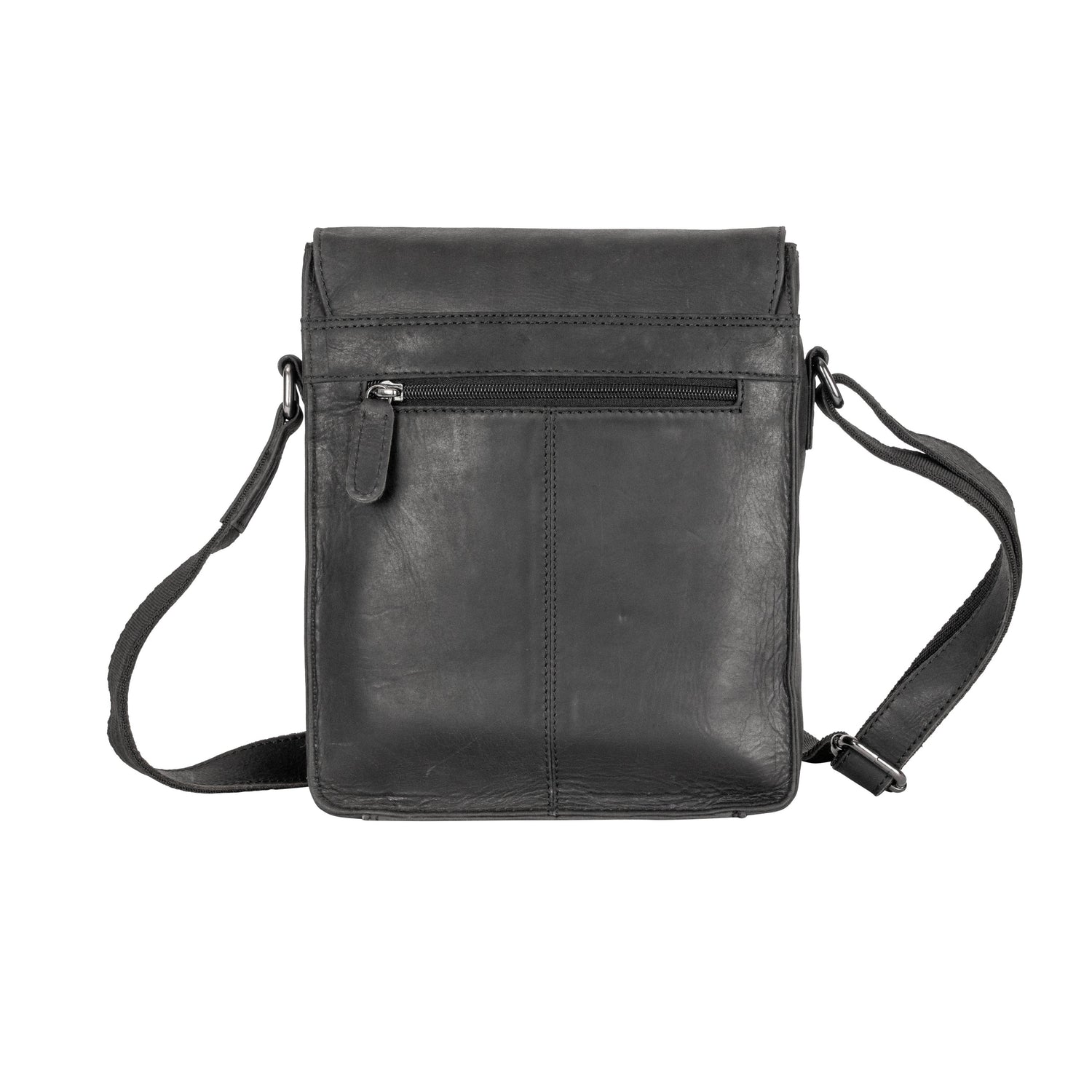 Leather Shoulder Bag Black - Hobart GW834BLK