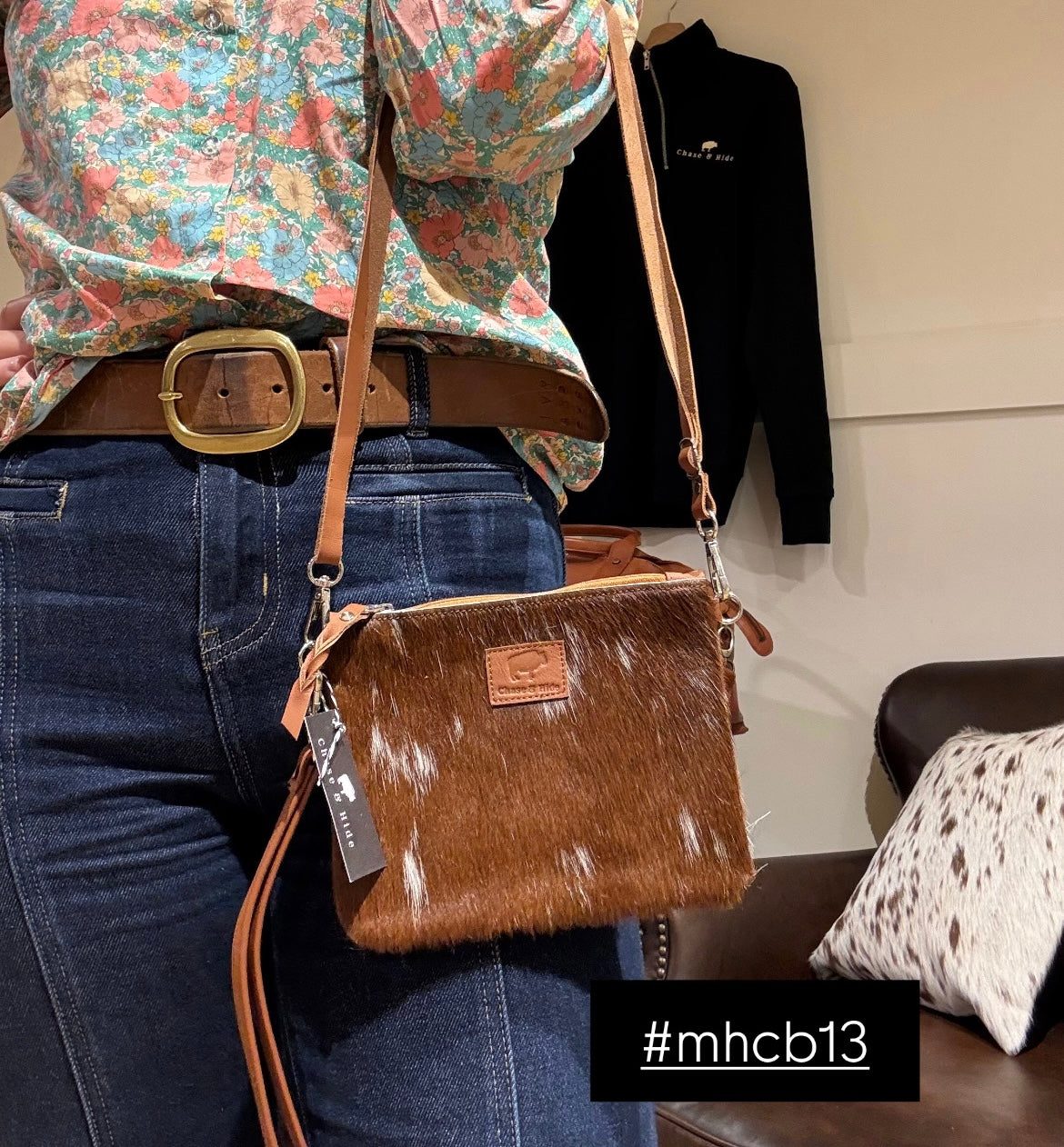 Midi Hide Clutch/ Crossbody bag 