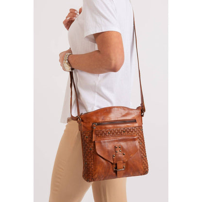 Leather Shoulder Bag - Elsa Cognac WS005COG