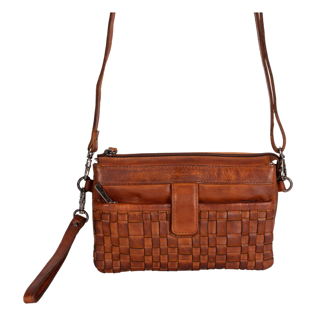 Leather Phone Bag Cognac GW6853COG