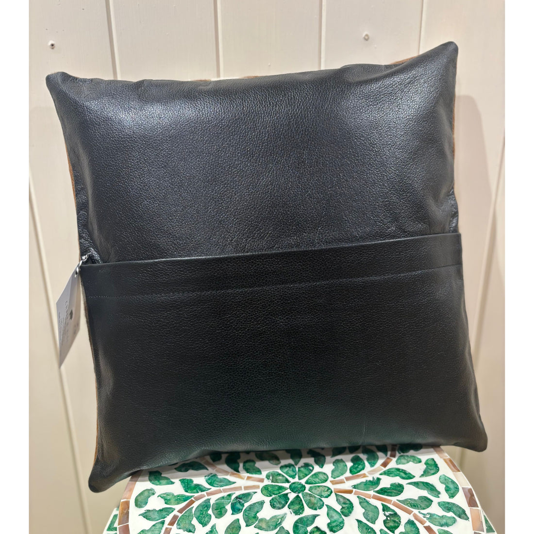Hide and leather Cushion