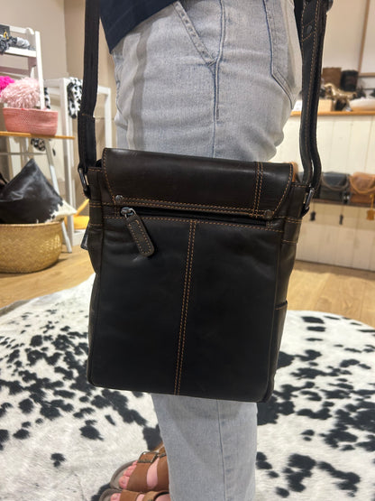 Leather Shoulder Crossbody Bag - 6307