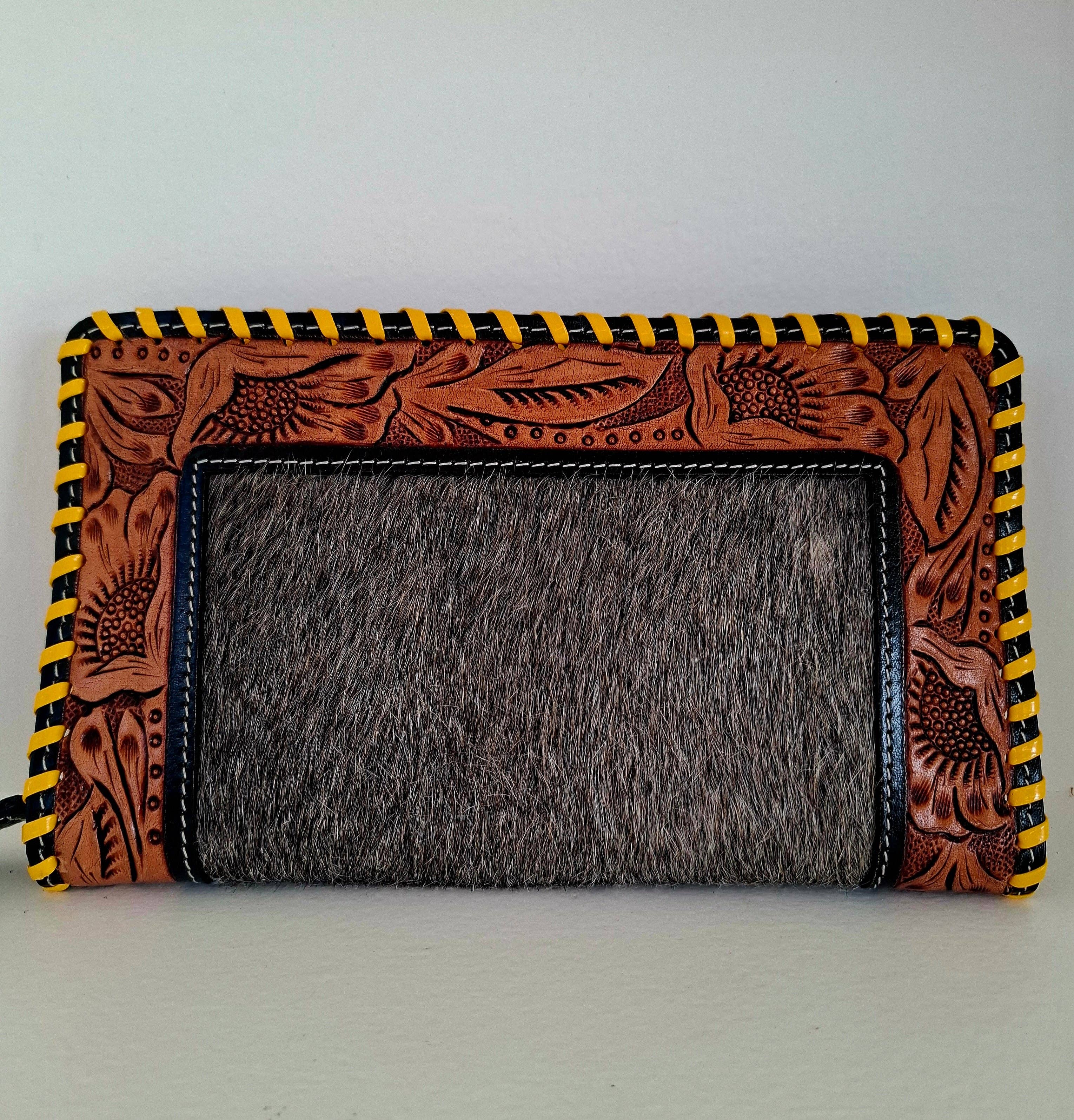 Genuine Cow Hide Clutch Purse