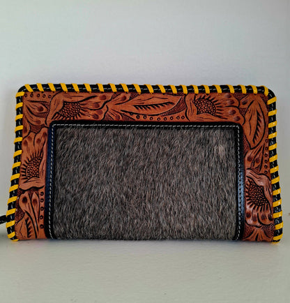 Genuine Cow Hide Clutch Purse