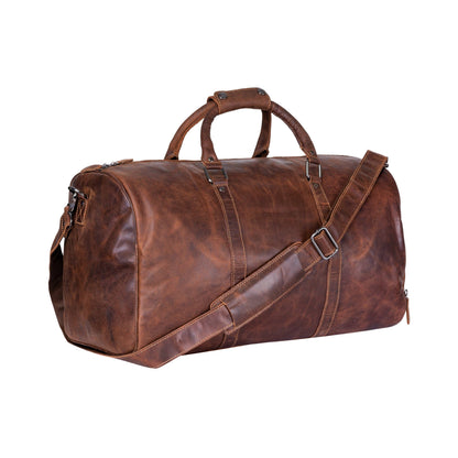 Leather Overnight Bag Milan - Rugged Leather -  