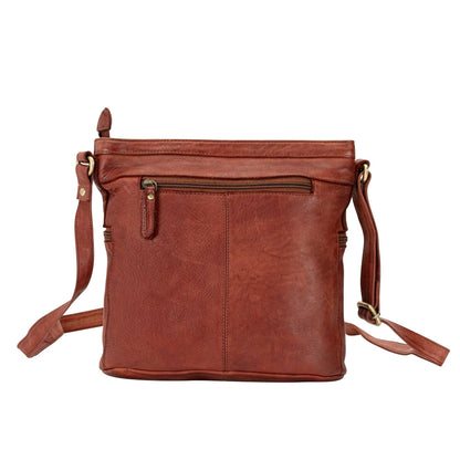 The Rivera Crossbody Bag — Soft Washed Leather Shoulder Bag with Dual Pockets