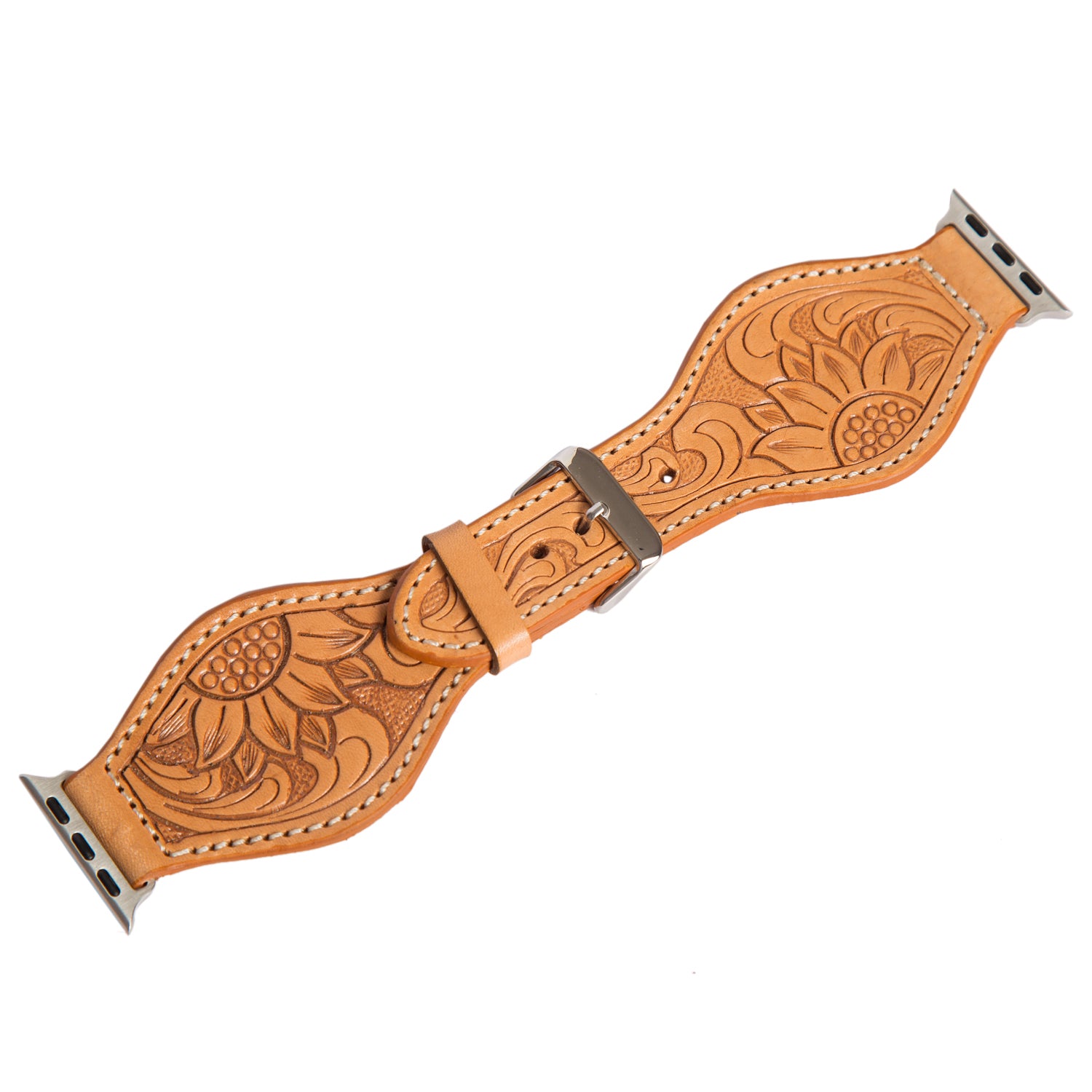 Tooling Leather Rounded Apple Watch Strap – WS101