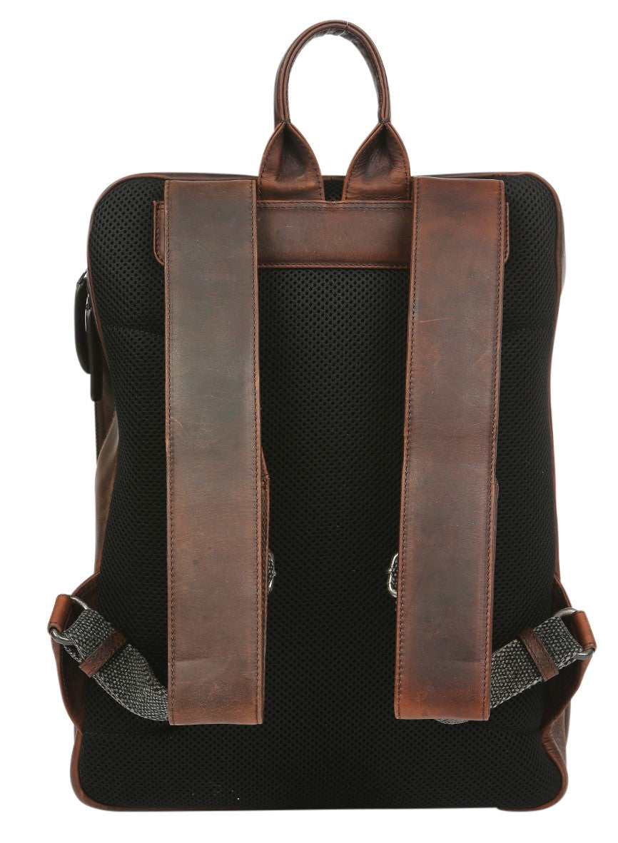 Men’s Brown Leather Backpack 