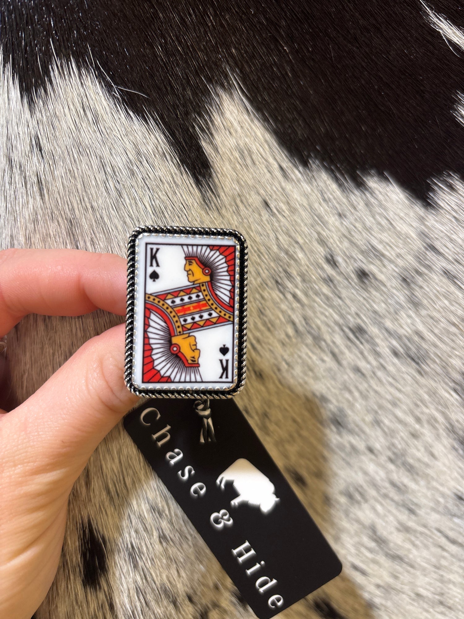 Western Kings Card Cuff Ring