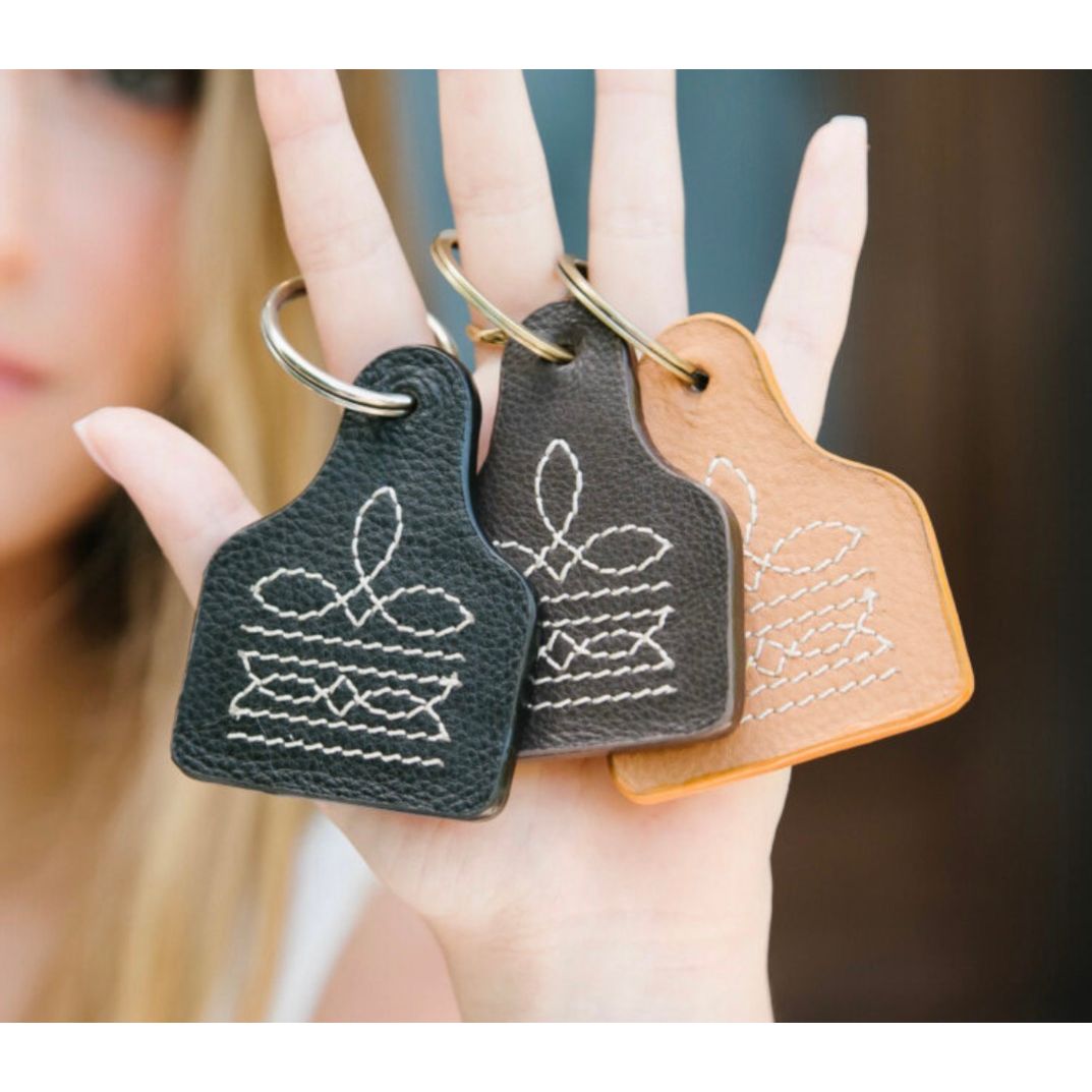 Bootstitch Cattle Tag Keychain