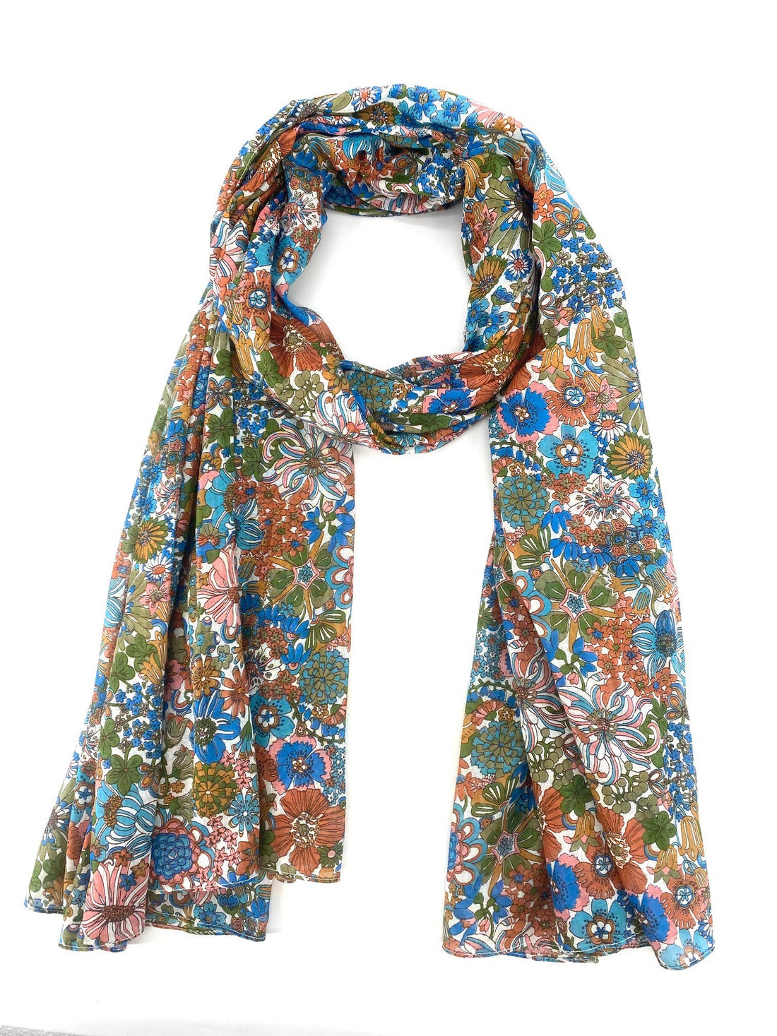 Floral printed 100% cotton scarf pareo 3