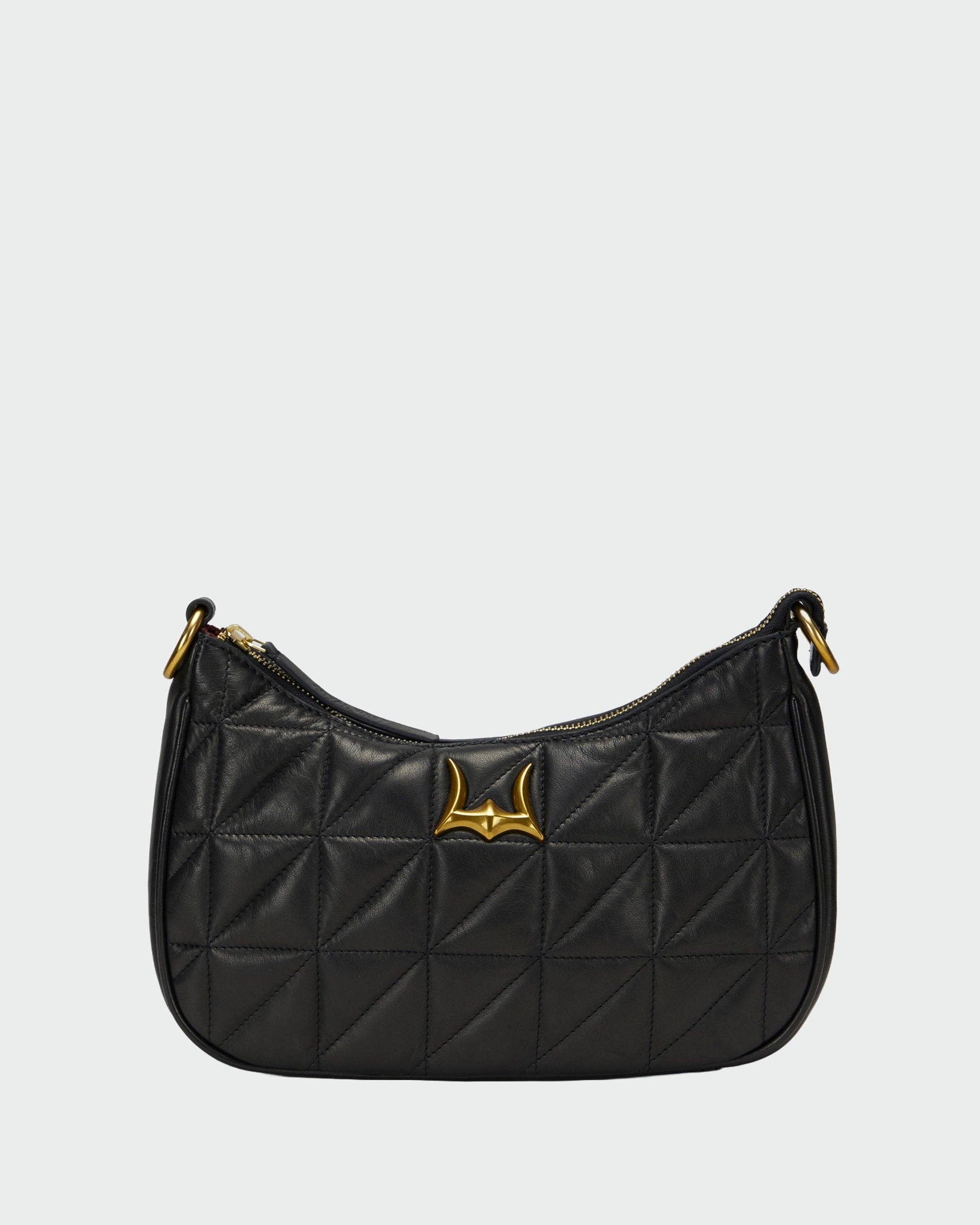 Joe Quilted Nappa Leather Bag - Black &amp; White Cowhide